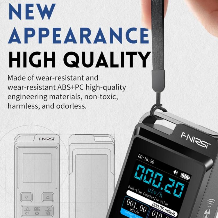 FNIRSI GC-02 เครื่องตรวจจับรังสีส่วนบุคคลพร้อมสัญญาณเตือน, FNIRSI GC-02