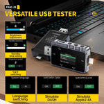 Fnirsi FNAC-28 เครื่องทดสอบตรวจสอบริปเปิลระดับมืออาชีพแบบมัลติฟังก์ชัน Type-C & USB, FNAC-28