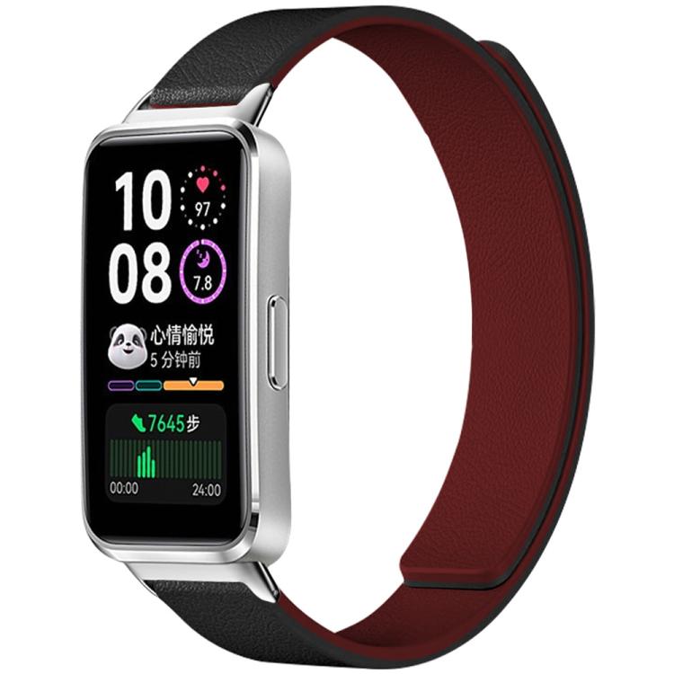 xDfind Litchi Texture Magnetic Silicone Watch Band, For Huawei Watch Fit4 / Fit4 Pro / Fit3, For Huawei Band 10 / 9 / 8