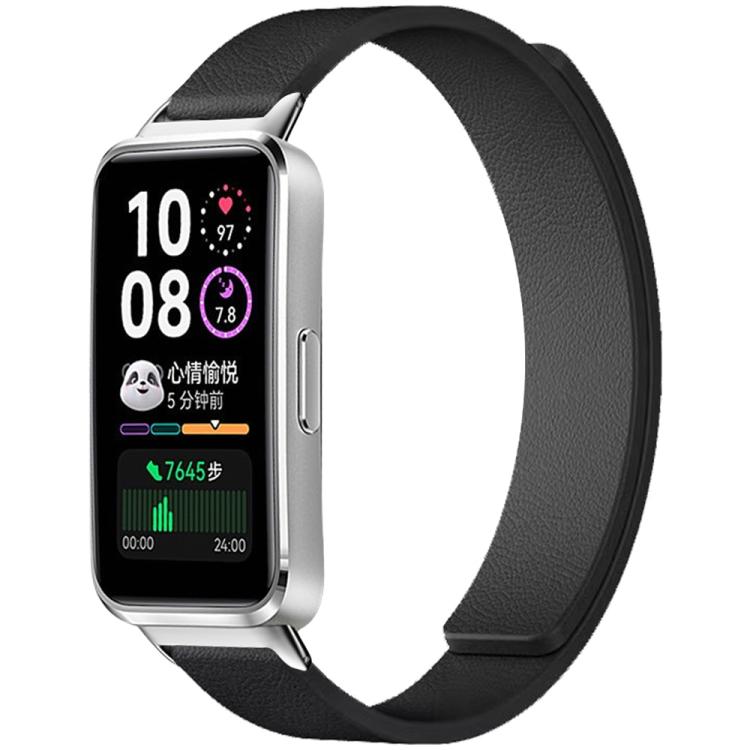 xDfind Litchi Texture Magnetic Silicone Watch Band, For Huawei Watch Fit4 / Fit4 Pro / Fit3, For Huawei Band 10 / 9 / 8