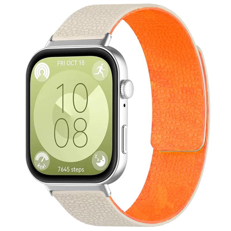 xDfind Litchi Texture Magnetic Silicone Watch Band, For Huawei Watch Fit4 / Fit4 Pro / Fit3, For Huawei Band 10 / 9 / 8