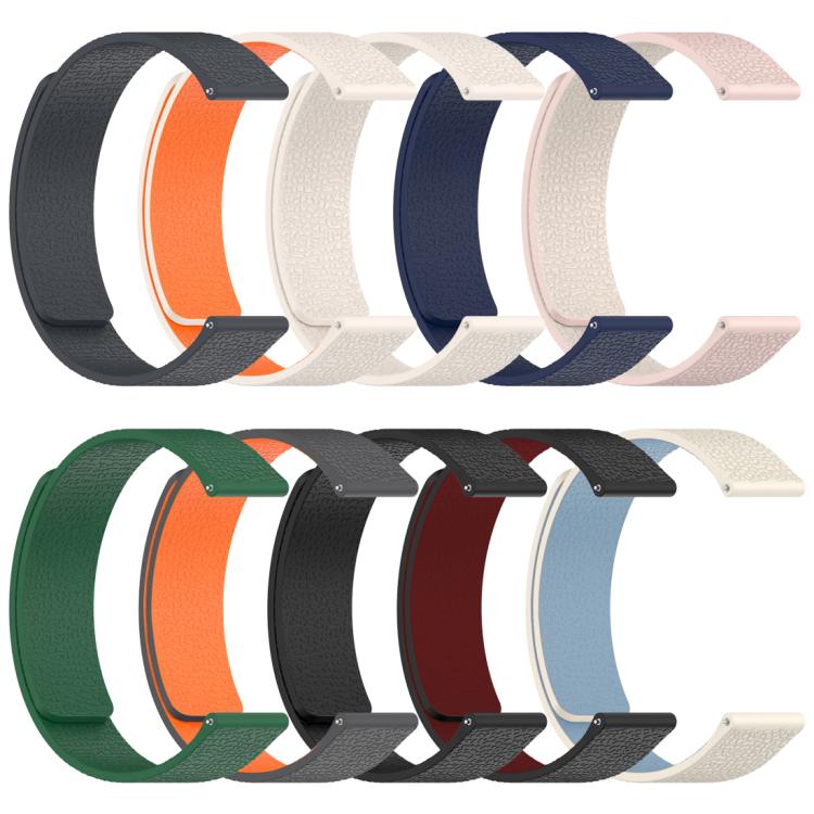 xDfind Litchi Texture Magnetic Silicone Watch Band, For Huawei Watch Fit4 / Fit4 Pro / Fit3, For Huawei Band 10 / 9 / 8