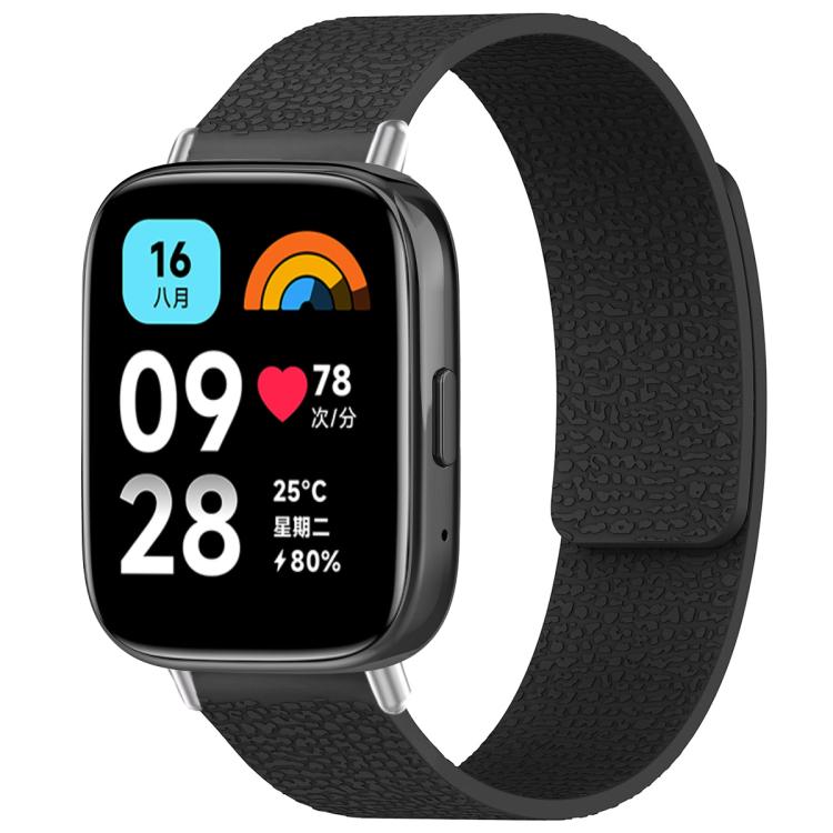 xDfind Litchi Texture Magnetic Silicone Watch Band, For Xiaomi Band 10 Pro/9 Pro/Redmi Watch 6/5/4, For Xiaomi Smart Bnad 10 / 9 / 8, For Redmi Watch 3 Active/Watch 3 Lite, For Redmi Watch 3