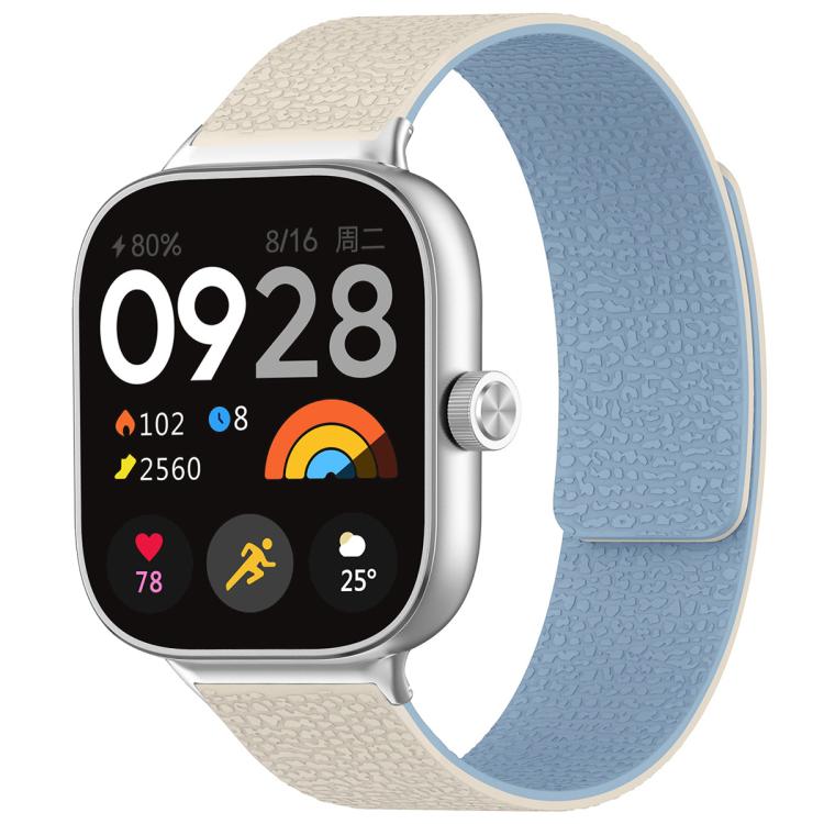 xDfind Litchi Texture Magnetic Silicone Watch Band, For Xiaomi Band 10 Pro/9 Pro/Redmi Watch 6/5/4, For Xiaomi Smart Bnad 10 / 9 / 8, For Redmi Watch 3 Active/Watch 3 Lite, For Redmi Watch 3