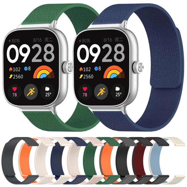 xDfind Litchi Texture Magnetic Silicone Watch Band, For Xiaomi Band 10 Pro/9 Pro/Redmi Watch 6/5/4, For Xiaomi Smart Bnad 10 / 9 / 8, For Redmi Watch 3 Active/Watch 3 Lite, For Redmi Watch 3