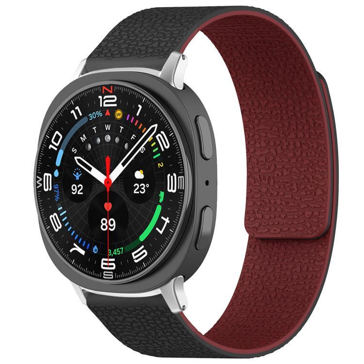 สายรัดนาฬิกาซิลิโคนแม่เหล็กลายลิ้นจี่ xDfind สำหรับ Samsung Galaxy Watch Ultra/Ultra 2025, สำหรับ Samsung Galaxy Watch8 / 8 Classic, สำหรับ Samsung Galaxy Watch 7 / 6 / 5 / FE, สำหรับ Samsung Galaxy Fit3 SM-R390
