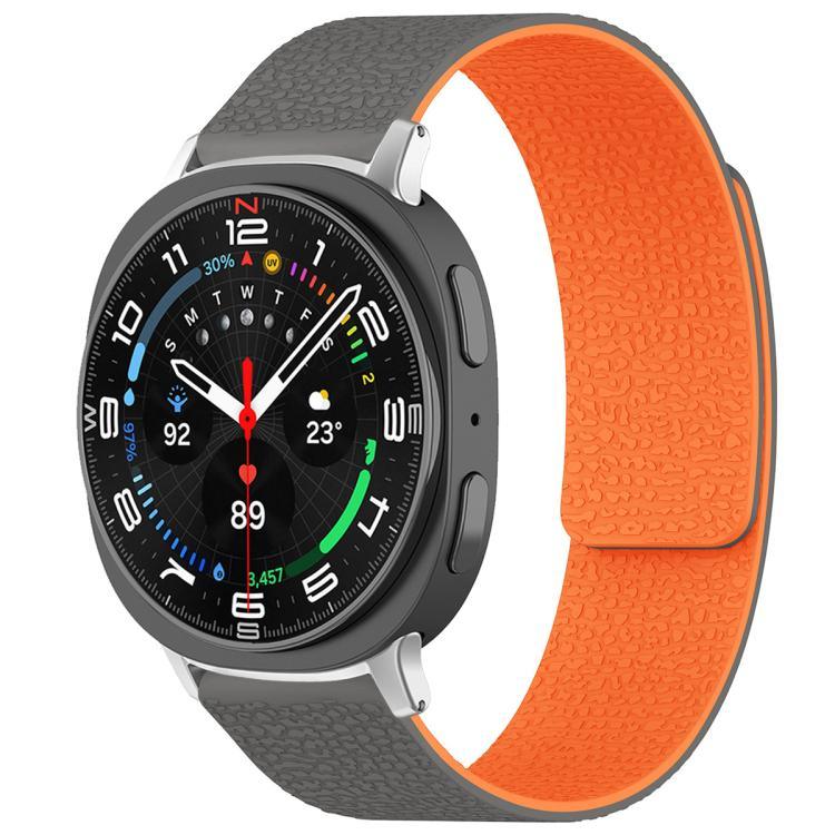 สายรัดนาฬิกาซิลิโคนแม่เหล็กลายลิ้นจี่ xDfind สำหรับ Samsung Galaxy Watch Ultra/Ultra 2025, สำหรับ Samsung Galaxy Watch8 / 8 Classic, สำหรับ Samsung Galaxy Watch 7 / 6 / 5 / FE, สำหรับ Samsung Galaxy Fit3 SM-R390