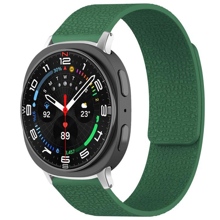 สายรัดนาฬิกาซิลิโคนแม่เหล็กลายลิ้นจี่ xDfind สำหรับ Samsung Galaxy Watch Ultra/Ultra 2025, สำหรับ Samsung Galaxy Watch8 / 8 Classic, สำหรับ Samsung Galaxy Watch 7 / 6 / 5 / FE, สำหรับ Samsung Galaxy Fit3 SM-R390