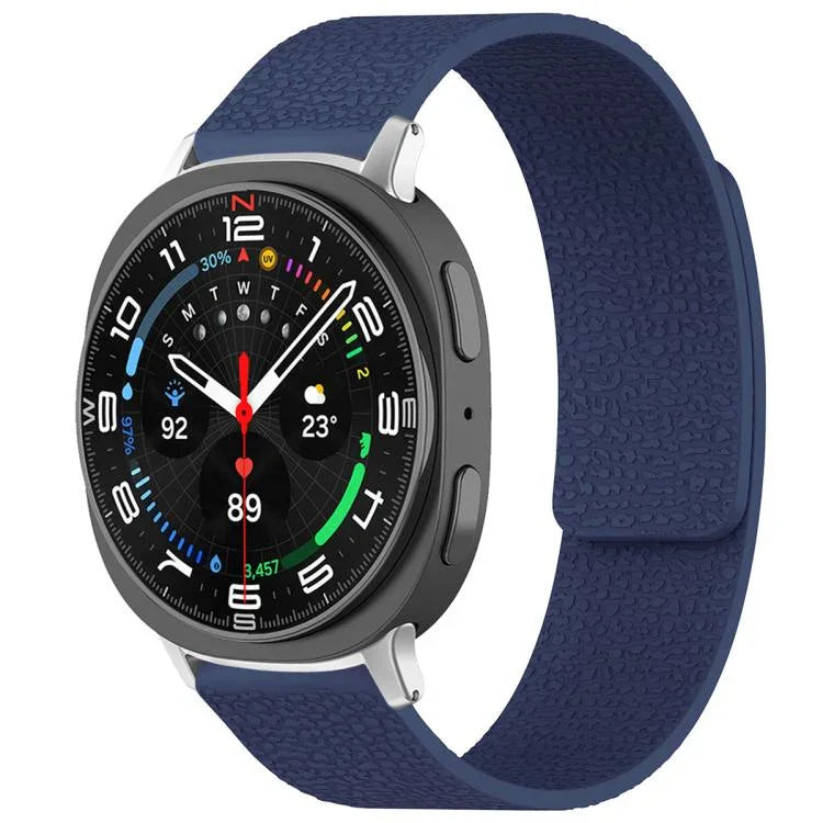 สายรัดนาฬิกาซิลิโคนแม่เหล็กลายลิ้นจี่ xDfind สำหรับ Samsung Galaxy Watch Ultra/Ultra 2025, สำหรับ Samsung Galaxy Watch8 / 8 Classic, สำหรับ Samsung Galaxy Watch 7 / 6 / 5 / FE, สำหรับ Samsung Galaxy Fit3 SM-R390