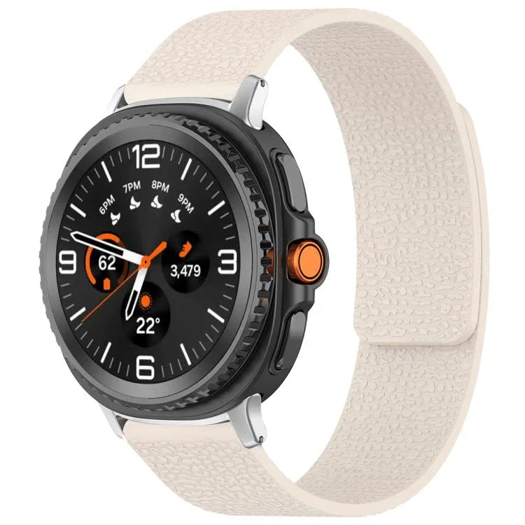 สายรัดนาฬิกาซิลิโคนแม่เหล็กลายลิ้นจี่ xDfind สำหรับ Samsung Galaxy Watch Ultra/Ultra 2025, สำหรับ Samsung Galaxy Watch8 / 8 Classic, สำหรับ Samsung Galaxy Watch 7 / 6 / 5 / FE, สำหรับ Samsung Galaxy Fit3 SM-R390