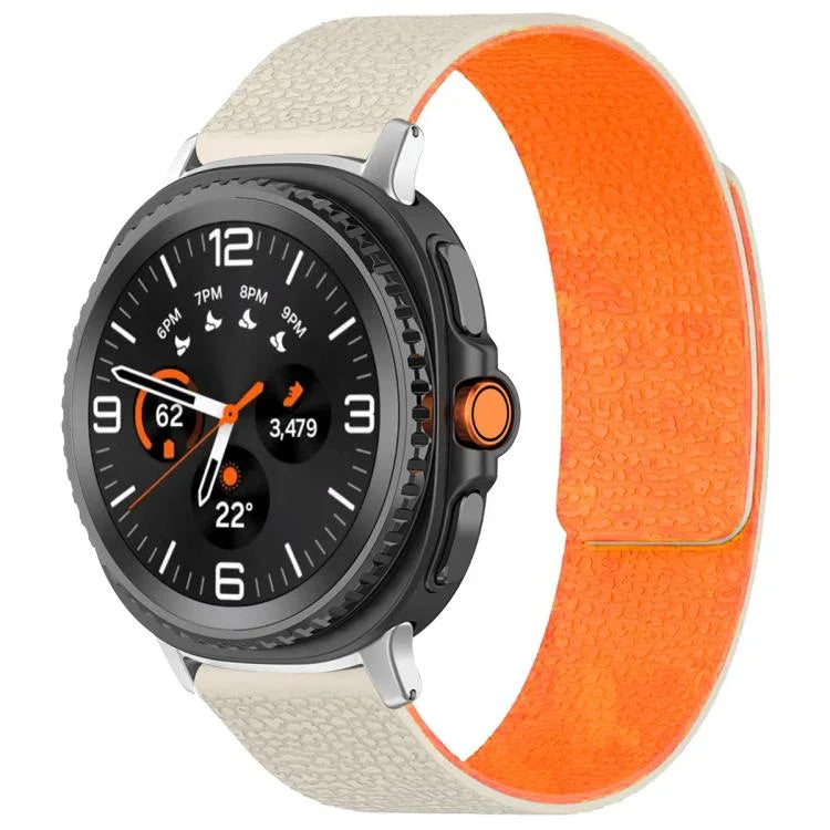 สายรัดนาฬิกาซิลิโคนแม่เหล็กลายลิ้นจี่ xDfind สำหรับ Samsung Galaxy Watch Ultra/Ultra 2025, สำหรับ Samsung Galaxy Watch8 / 8 Classic, สำหรับ Samsung Galaxy Watch 7 / 6 / 5 / FE, สำหรับ Samsung Galaxy Fit3 SM-R390
