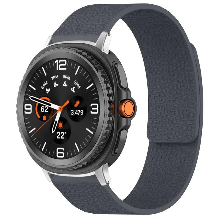 สายรัดนาฬิกาซิลิโคนแม่เหล็กลายลิ้นจี่ xDfind สำหรับ Samsung Galaxy Watch Ultra/Ultra 2025, สำหรับ Samsung Galaxy Watch8 / 8 Classic, สำหรับ Samsung Galaxy Watch 7 / 6 / 5 / FE, สำหรับ Samsung Galaxy Fit3 SM-R390