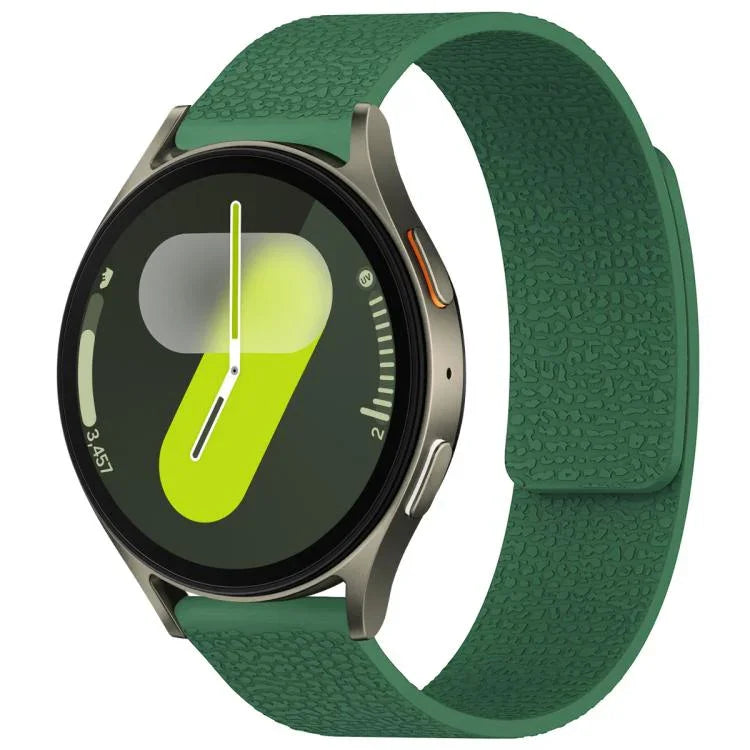 สายรัดนาฬิกาซิลิโคนแม่เหล็กลายลิ้นจี่ xDfind สำหรับ Samsung Galaxy Watch Ultra/Ultra 2025, สำหรับ Samsung Galaxy Watch8 / 8 Classic, สำหรับ Samsung Galaxy Watch 7 / 6 / 5 / FE, สำหรับ Samsung Galaxy Fit3 SM-R390
