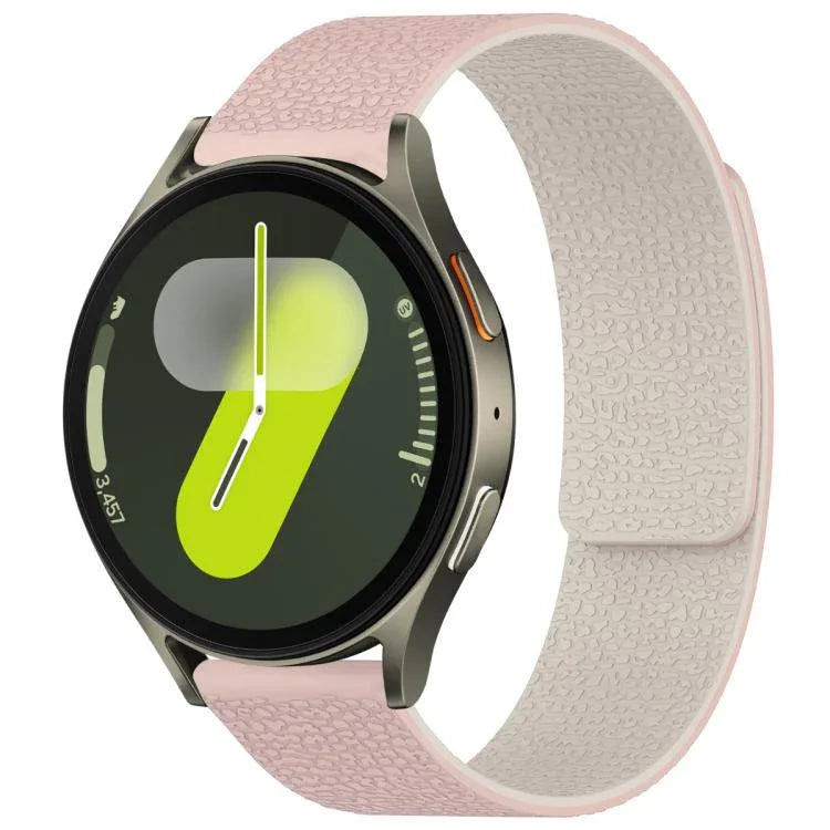 สายรัดนาฬิกาซิลิโคนแม่เหล็กลายลิ้นจี่ xDfind สำหรับ Samsung Galaxy Watch Ultra/Ultra 2025, สำหรับ Samsung Galaxy Watch8 / 8 Classic, สำหรับ Samsung Galaxy Watch 7 / 6 / 5 / FE, สำหรับ Samsung Galaxy Fit3 SM-R390