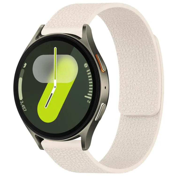 สายรัดนาฬิกาซิลิโคนแม่เหล็กลายลิ้นจี่ xDfind สำหรับ Samsung Galaxy Watch Ultra/Ultra 2025, สำหรับ Samsung Galaxy Watch8 / 8 Classic, สำหรับ Samsung Galaxy Watch 7 / 6 / 5 / FE, สำหรับ Samsung Galaxy Fit3 SM-R390