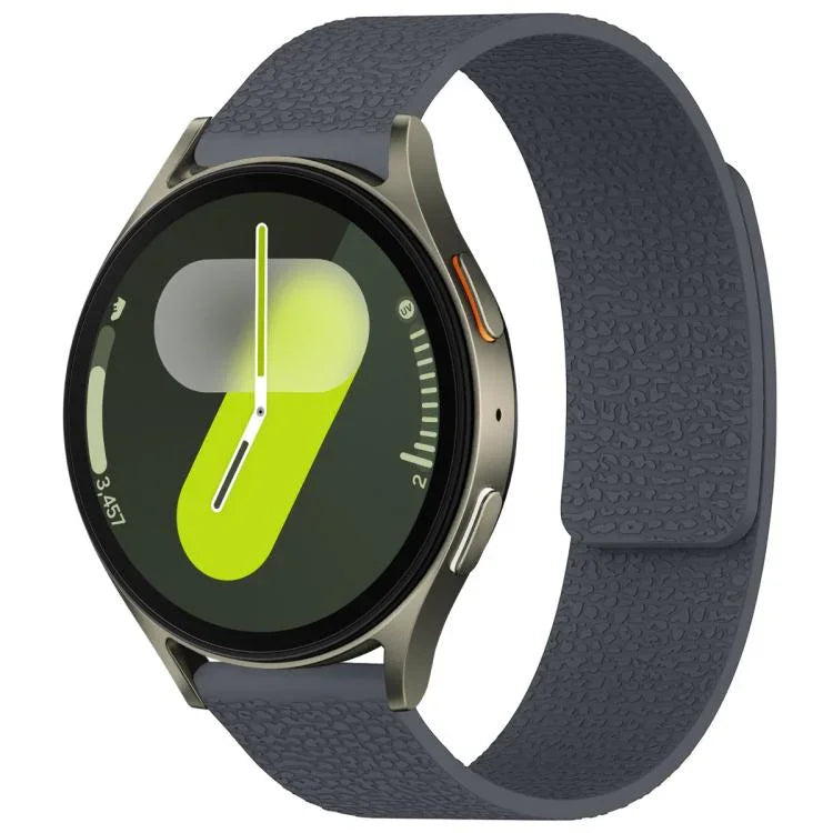 สายรัดนาฬิกาซิลิโคนแม่เหล็กลายลิ้นจี่ xDfind สำหรับ Samsung Galaxy Watch Ultra/Ultra 2025, สำหรับ Samsung Galaxy Watch8 / 8 Classic, สำหรับ Samsung Galaxy Watch 7 / 6 / 5 / FE, สำหรับ Samsung Galaxy Fit3 SM-R390