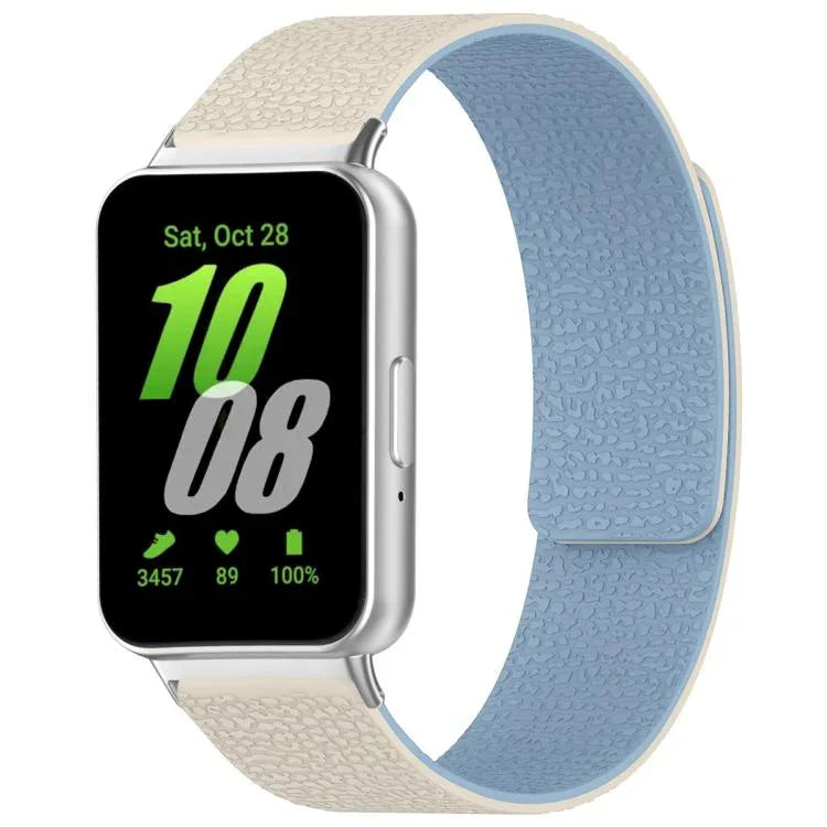 สายรัดนาฬิกาซิลิโคนแม่เหล็กลายลิ้นจี่ xDfind สำหรับ Samsung Galaxy Watch Ultra/Ultra 2025, สำหรับ Samsung Galaxy Watch8 / 8 Classic, สำหรับ Samsung Galaxy Watch 7 / 6 / 5 / FE, สำหรับ Samsung Galaxy Fit3 SM-R390