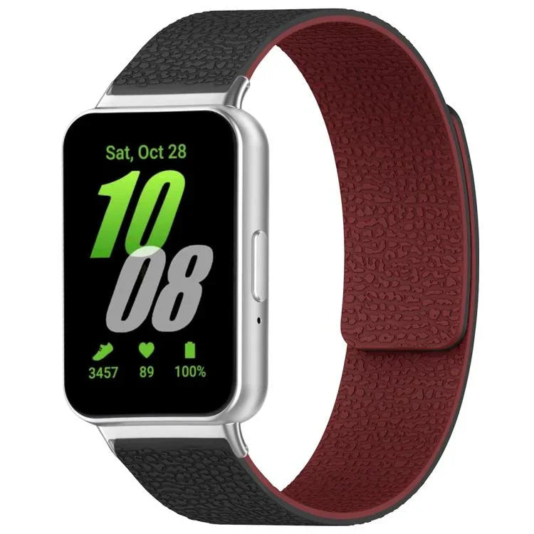 สายรัดนาฬิกาซิลิโคนแม่เหล็กลายลิ้นจี่ xDfind สำหรับ Samsung Galaxy Watch Ultra/Ultra 2025, สำหรับ Samsung Galaxy Watch8 / 8 Classic, สำหรับ Samsung Galaxy Watch 7 / 6 / 5 / FE, สำหรับ Samsung Galaxy Fit3 SM-R390