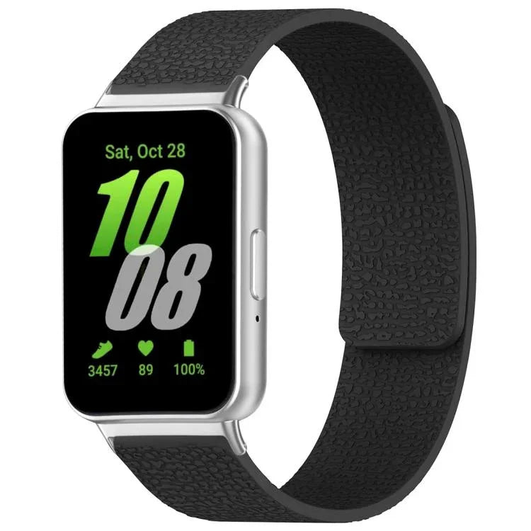 สายรัดนาฬิกาซิลิโคนแม่เหล็กลายลิ้นจี่ xDfind สำหรับ Samsung Galaxy Watch Ultra/Ultra 2025, สำหรับ Samsung Galaxy Watch8 / 8 Classic, สำหรับ Samsung Galaxy Watch 7 / 6 / 5 / FE, สำหรับ Samsung Galaxy Fit3 SM-R390