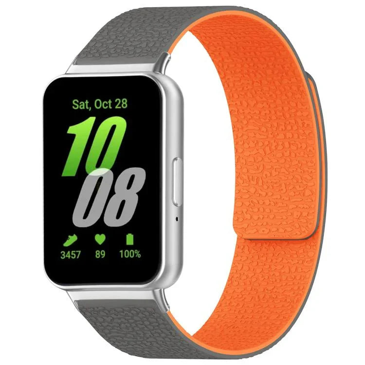 สายรัดนาฬิกาซิลิโคนแม่เหล็กลายลิ้นจี่ xDfind สำหรับ Samsung Galaxy Watch Ultra/Ultra 2025, สำหรับ Samsung Galaxy Watch8 / 8 Classic, สำหรับ Samsung Galaxy Watch 7 / 6 / 5 / FE, สำหรับ Samsung Galaxy Fit3 SM-R390