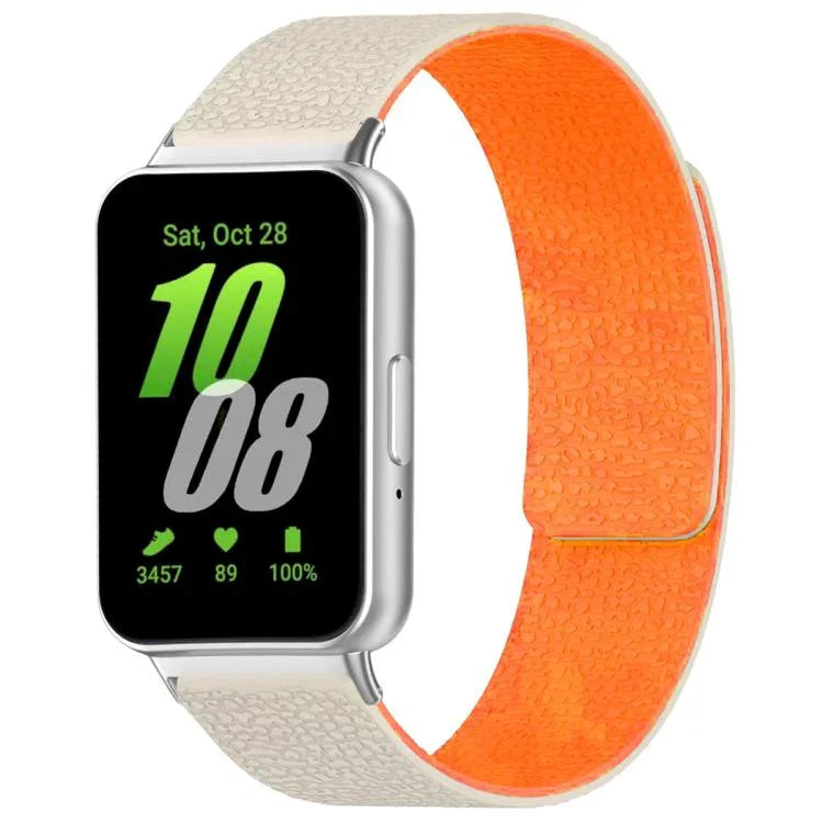 สายรัดนาฬิกาซิลิโคนแม่เหล็กลายลิ้นจี่ xDfind สำหรับ Samsung Galaxy Watch Ultra/Ultra 2025, สำหรับ Samsung Galaxy Watch8 / 8 Classic, สำหรับ Samsung Galaxy Watch 7 / 6 / 5 / FE, สำหรับ Samsung Galaxy Fit3 SM-R390