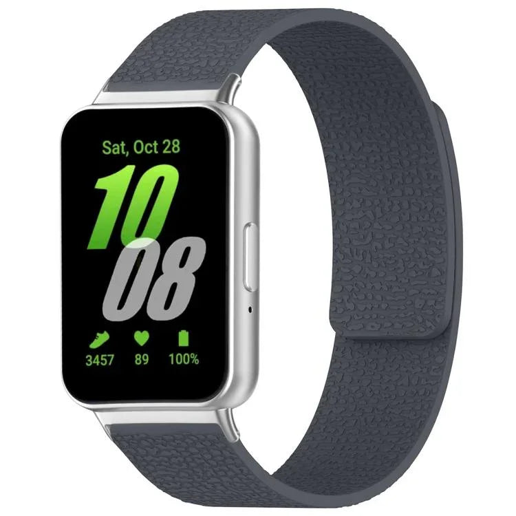 สายรัดนาฬิกาซิลิโคนแม่เหล็กลายลิ้นจี่ xDfind สำหรับ Samsung Galaxy Watch Ultra/Ultra 2025, สำหรับ Samsung Galaxy Watch8 / 8 Classic, สำหรับ Samsung Galaxy Watch 7 / 6 / 5 / FE, สำหรับ Samsung Galaxy Fit3 SM-R390