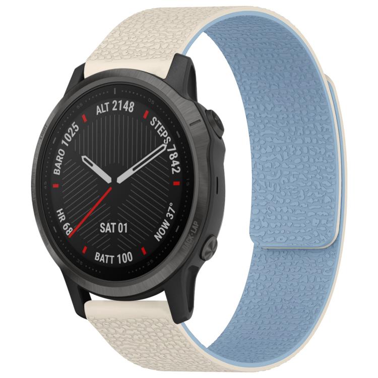 xDfind Litchi Texture Magnetic Silicone Watch Band, For Garmin Fenix 8/7X/6X/5X 26mm, For Garmin Fenix 8/7/6/5 22mm, For Garmin Fenix 8/7S/6S/5S 20mm, For Garmin Forerunner 45 / 45S / Swim 2 18mm