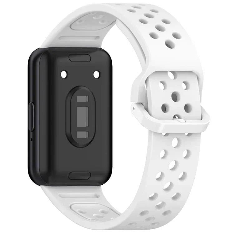 สายรัดนาฬิกาซิลิโคนระบายอากาศสีพื้นหัวเข็มขัดสีสันสดใส xDfind สำหรับ Samsung Galaxy Fit3