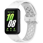 สายรัดนาฬิกาซิลิโคนระบายอากาศสีพื้นหัวเข็มขัดสีสันสดใส xDfind สำหรับ Samsung Galaxy Fit3