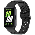 สายรัดนาฬิกาซิลิโคนระบายอากาศสีพื้นหัวเข็มขัดสีสันสดใส xDfind สำหรับ Samsung Galaxy Fit3
