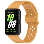 สายรัดนาฬิกาซิลิโคนระบายอากาศสีพื้นหัวเข็มขัดสีสันสดใส xDfind สำหรับ Samsung Galaxy Fit3