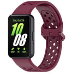 สายรัดนาฬิกาซิลิโคนระบายอากาศสีพื้นหัวเข็มขัดสีสันสดใส xDfind สำหรับ Samsung Galaxy Fit3