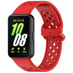 สายรัดนาฬิกาซิลิโคนระบายอากาศสีพื้นหัวเข็มขัดสีสันสดใส xDfind สำหรับ Samsung Galaxy Fit3