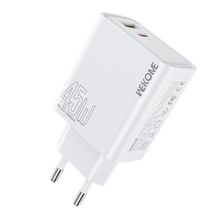 WK WP-U64 ที่ชาร์จเร็ว Kinkong Flash Charge 45W USB+Type-C, ปลั๊ก EU, ปลั๊ก UK, ปลั๊ก US