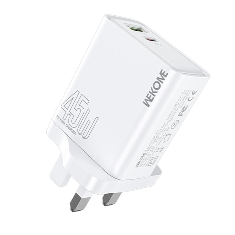WK WP-U64 ที่ชาร์จเร็ว Kinkong Flash Charge 45W USB+Type-C, ปลั๊ก EU, ปลั๊ก UK, ปลั๊ก US