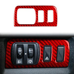 Carbon Fiber Car Headlight Button Frame Decorative Sticker for Renault Fluence 2009-2017 / Megane 2008-2016, Left and Right Driver, Headlight Button Frame