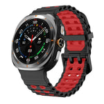 สายซิลิโคน xDfind Black Buckle Ocean สองสี รูรูคู่ สำหรับ Samsung Galaxy Watch Ultra 47mm / Ultra 2025, สำหรับ Samsung Galaxy Watch8 / 8 Classic