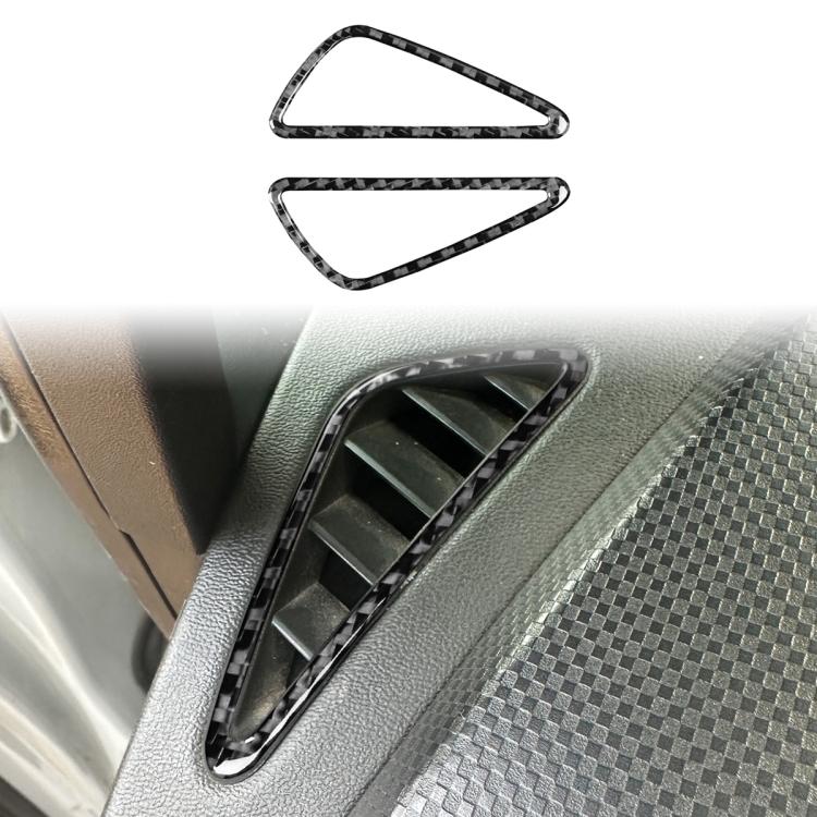 2pcs/Set Carbon Fiber Car Instrument Panel Air Outlet Decorative Sticker for SEAT Leon 2005-2012, Left and Right Driver, Instrument Panel Air Outlet