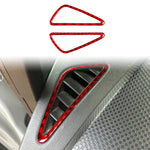 2pcs/Set Carbon Fiber Car Instrument Panel Air Outlet Decorative Sticker for SEAT Leon 2005-2012, Left and Right Driver, Instrument Panel Air Outlet