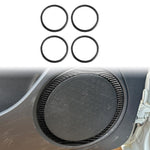 4pcs/Set Carbon Fiber Car Door Horn Ring Decorative Sticker for SEAT Leon 2005-2012, Left and Right Driver, Door Horn Ring