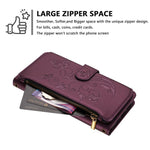 Butterfly Love Flower Multi-card Zipper Wallet Leather Phone Case, For iPhone 16 Pro, For iPhone 16 Plus, For iPhone 16, For iPhone 15 Pro Max, For iPhone 15 Pro, For iPhone 15 Plus
