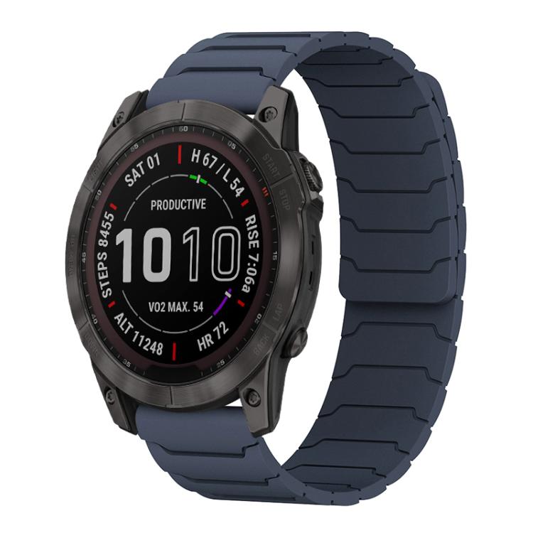 xDfind Magnetic Silicone Watch Band, For Garmin Fenix 8/7X/6X/5X 26mm, For Garmin Fenix 8/7/6/5 22mm, For Garmin Forerunner 35/30/35J 20mm