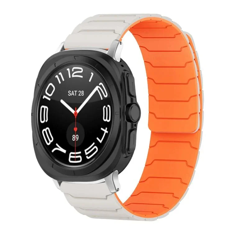 สายรัดนาฬิกาซิลิโคนแม่เหล็ก xDfind สำหรับ Samsung Galaxy Watch Ultra / Ultra 2025, สำหรับ Samsung Galaxy Watch8 / 8 Classic, สำหรับ Samsung Galaxy Watch 7 / 6 / 5 / FE