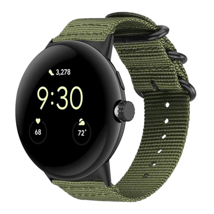 xDfind สายนาฬิกาผ้าไนลอนแคนวาสพร้อมหัวเข็มขัดวงแหวน สำหรับ Google Pixel Watch4 / Watch3 45mm, สำหรับ Google Pixel 4 / 3 / 2 / 1 41mm