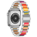 สายรัดนาฬิกาโลหะเรซินลูกปัดสามเม็ด xDfind สำหรับ Apple Watch 42 / 44 / 45 / 46 / 49mm, สำหรับ Apple Watch 38 / 40 / 41 / S10 42mm
