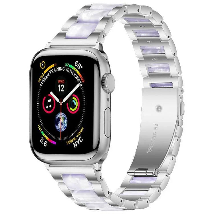 สายรัดนาฬิกาโลหะเรซินลูกปัดสามเม็ด xDfind สำหรับ Apple Watch 42 / 44 / 45 / 46 / 49mm, สำหรับ Apple Watch 38 / 40 / 41 / S10 42mm