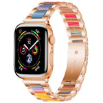 สายรัดนาฬิกาโลหะเรซินลูกปัดสามเม็ด xDfind สำหรับ Apple Watch 42 / 44 / 45 / 46 / 49mm, สำหรับ Apple Watch 38 / 40 / 41 / S10 42mm