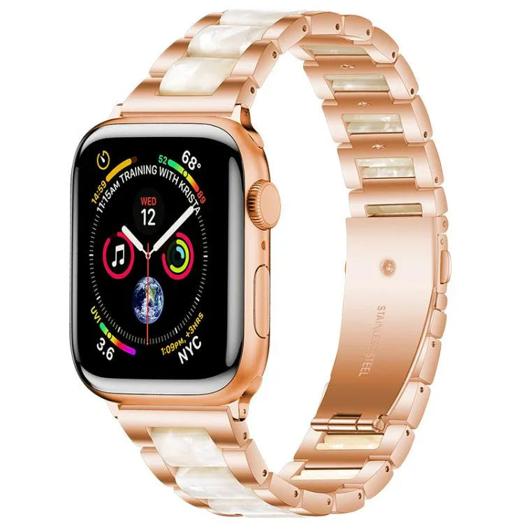 สายรัดนาฬิกาโลหะเรซินลูกปัดสามเม็ด xDfind สำหรับ Apple Watch 42 / 44 / 45 / 46 / 49mm, สำหรับ Apple Watch 38 / 40 / 41 / S10 42mm