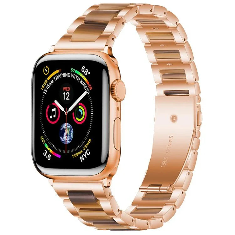 สายรัดนาฬิกาโลหะเรซินลูกปัดสามเม็ด xDfind สำหรับ Apple Watch 42 / 44 / 45 / 46 / 49mm, สำหรับ Apple Watch 38 / 40 / 41 / S10 42mm