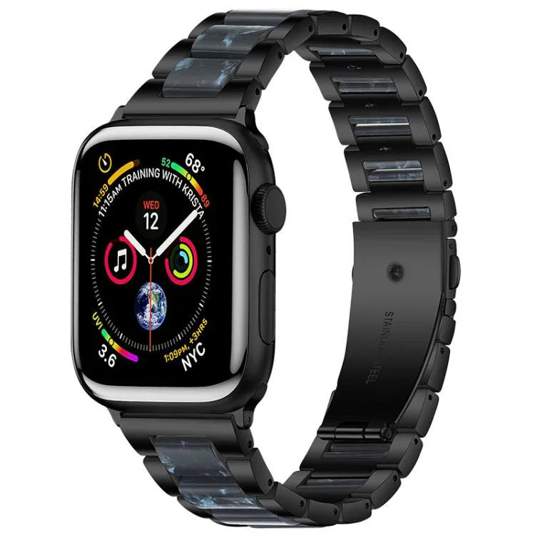 สายรัดนาฬิกาโลหะเรซินลูกปัดสามเม็ด xDfind สำหรับ Apple Watch 42 / 44 / 45 / 46 / 49mm, สำหรับ Apple Watch 38 / 40 / 41 / S10 42mm